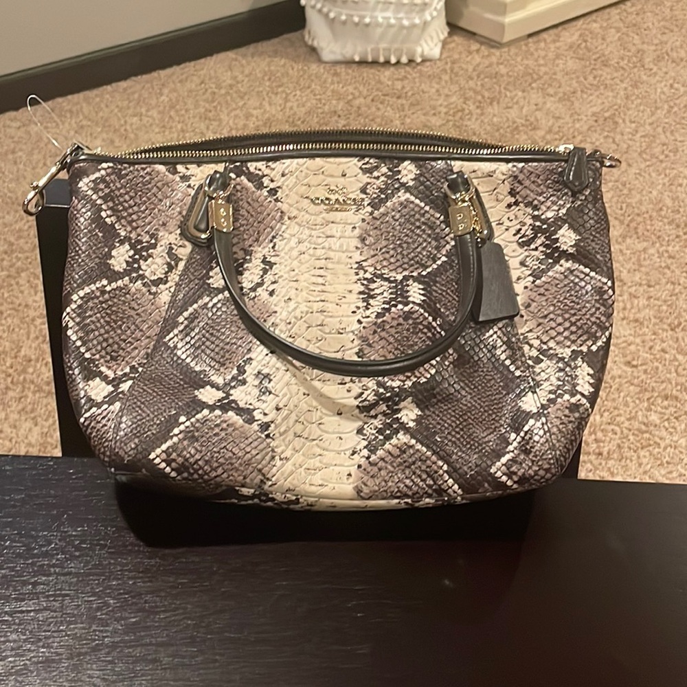 NWT Coach Purse, Snakeskin pattern